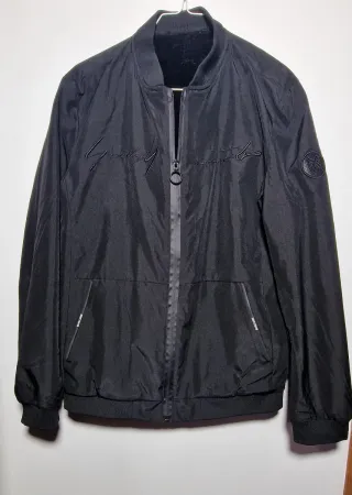 Giubbotto uomo Bomber Nero con Interno in Pile - C