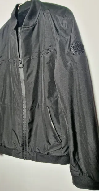 Giubbotto uomo Bomber Nero con Interno in Pile - C