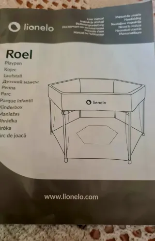 Parque infantil plegable Lionelo Roel. Hasta 15kg