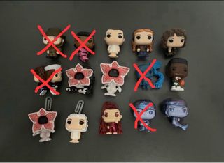 Muñecos mini funko de stranger things kinder joy