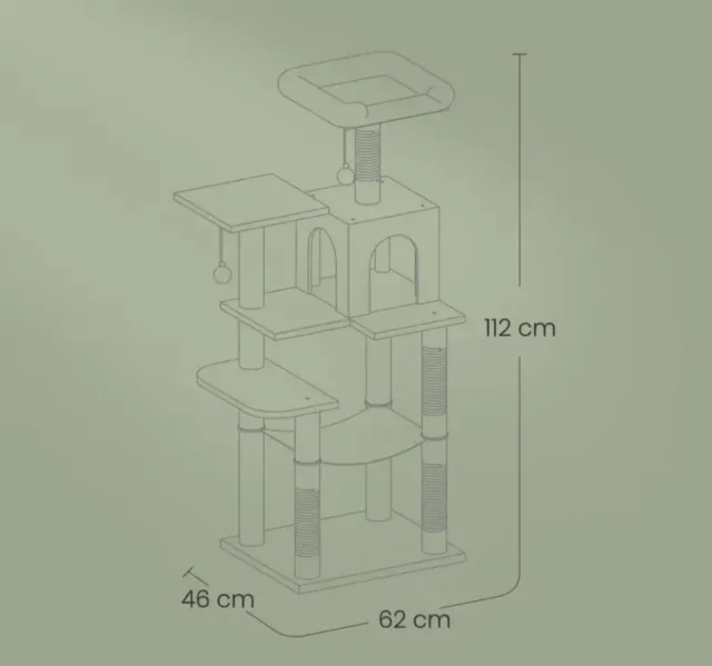 Árbol para gatos de 112cm NUEVO