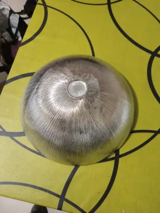 Centros de mesa cristal plateado.