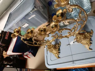 candelabros antiguos de bronce 1870 y 1900