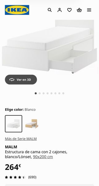 Estructura cama Malm | ENVIO x1 Extra Madrid