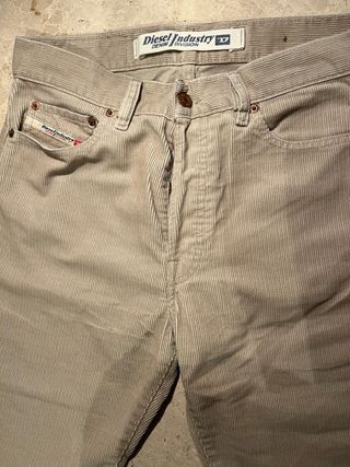 Pantalón Diesel Pana Beige Talla 30 Vintage Y2K