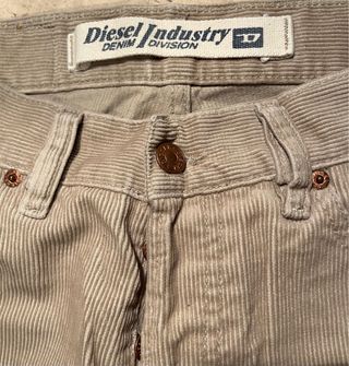Pantalón Diesel Pana Beige Talla 30 Vintage Y2K