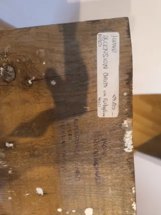 Retablo sacro antiguo Jesús y apóstoles