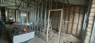 Montaje de pladur y encintado