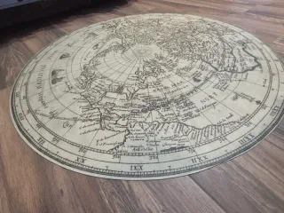 Alfombra vinilica mapa mundo-polo norte