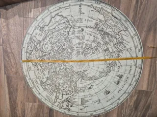 Alfombra vinilica mapa mundo-polo norte