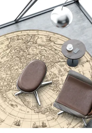 Alfombra vinilica mapa mundo-polo norte