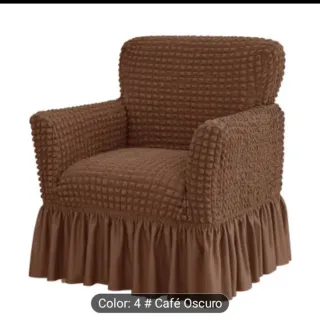 Funda sofá individual marrón oscuro . Nueva