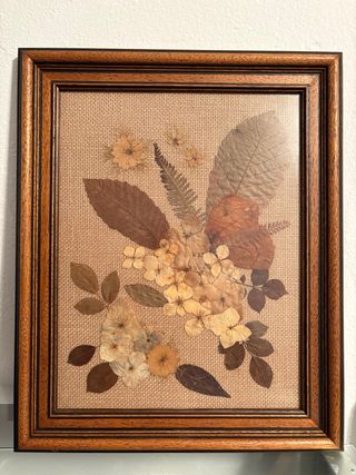 Cuadro Flores Secas Hecho a Mano