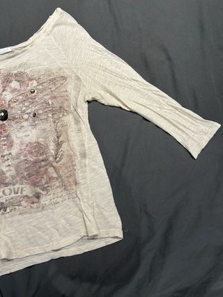 camiseta mujer manga 3/4