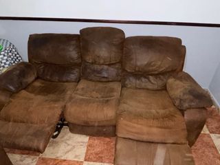 Set di 2 Divani Relax Reclinabili, 3 Posti