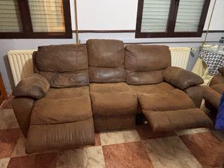 Set di 2 Divani Relax Reclinabili, 3 Posti