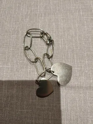 Pulsera Corazones V&L Plata