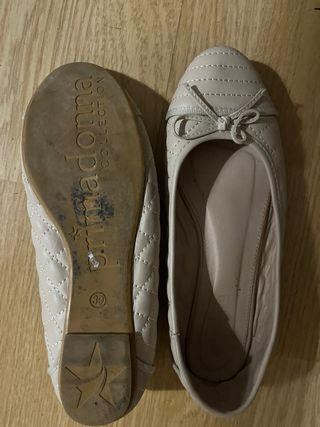 Zapatos planos estilo bailarina rosa claro