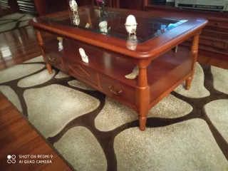 Mesa de centro madera y cristal