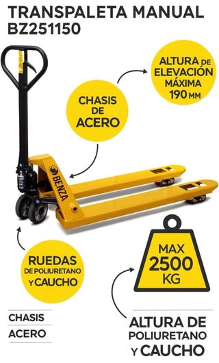 Transpaleta Benza n°1 en ventas en Amazon