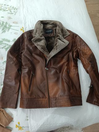 Cazadora aviador, marrón. Talla L