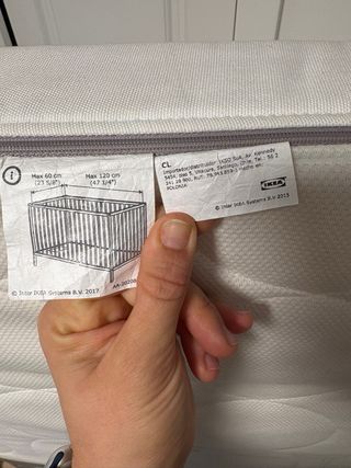 Cuna de Ikea modelo sundvik 60x120