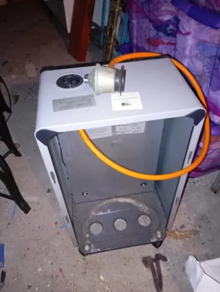 Estufa butano llama azul