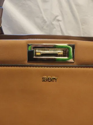 Borsa a spalla Seventy beige/arancione