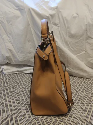 Borsa a spalla Seventy beige/arancione