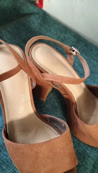 Zapatos de señora con tacon ancho dé verano