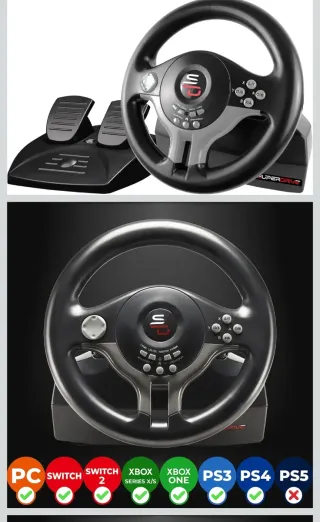 Volante Superdrive PC, Switch, Xbox, PS3, PS4