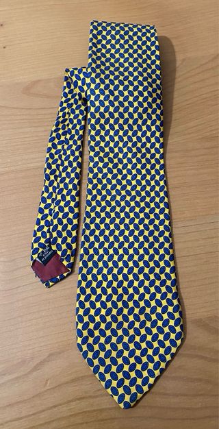 Cravatta Pal Zileri Giallo Blu Fantasia Ovali