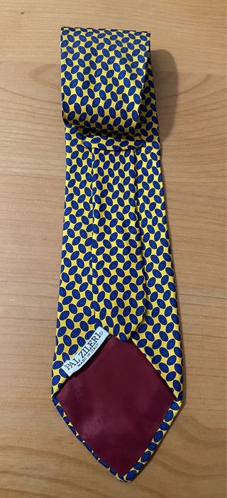 Cravatta Pal Zileri Giallo Blu Fantasia Ovali