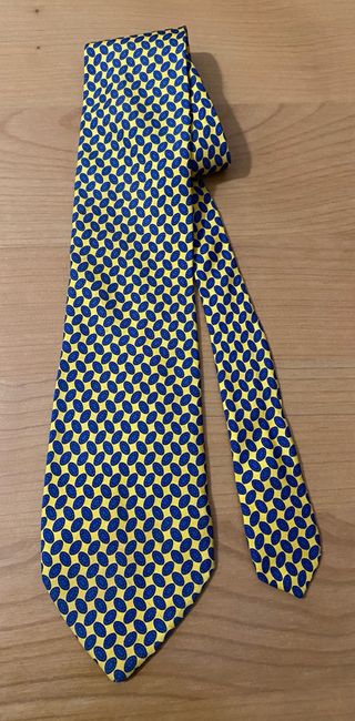 Cravatta Pal Zileri Giallo Blu Fantasia Ovali