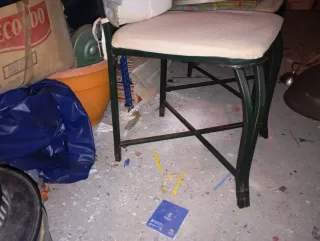 Juego 4 sillas forja tapizadas