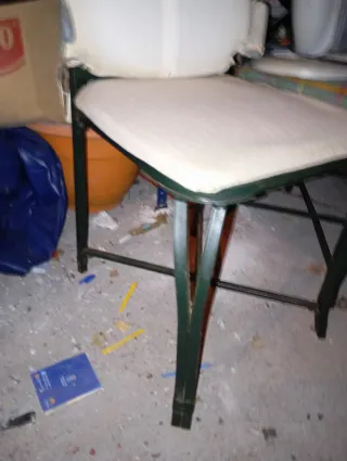 Juego 4 sillas forja tapizadas