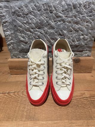 Converse x CDG Corazón Rojo Blanco