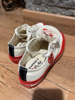 Converse x CDG Corazón Rojo Blanco