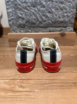Converse x CDG Corazón Rojo Blanco