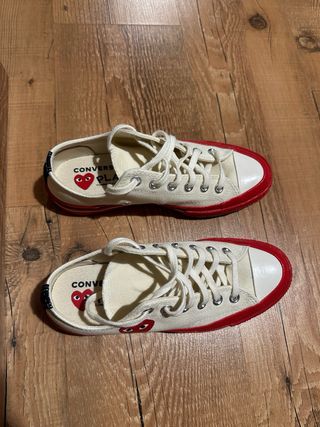 Converse x CDG Corazón Rojo Blanco