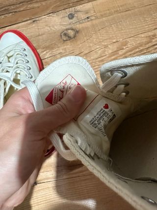 Converse x CDG Corazón Rojo Blanco