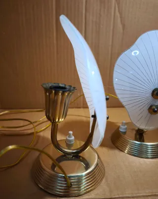 Coppia di lampade italiane in stile Fontana arte