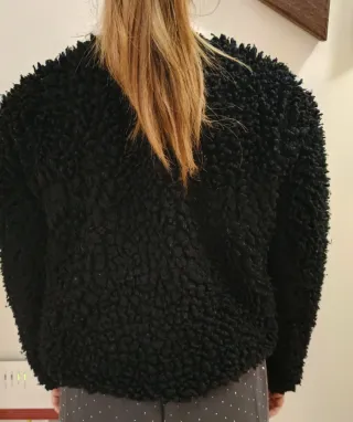 Pellicciotto ecologico nero taglia S