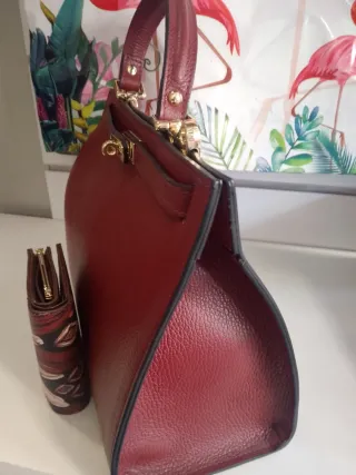 Borsa vera pelle bordeaux