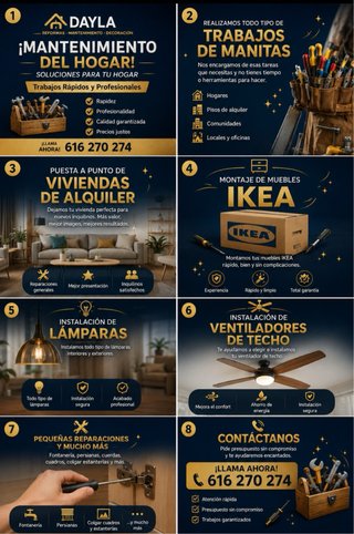 Reparaciones  hogar ,instalación ventilador techo