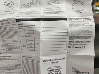 Auriculares inalámbricos Miniso negros/plateados