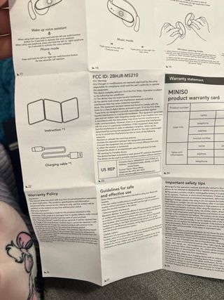 Auriculares inalámbricos Miniso negros/plateados