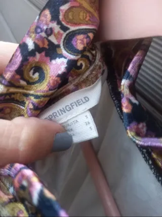 Vestido Springfield Talla S Estampado