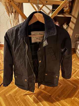 Parka impermeable Barbour niño negra