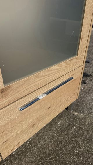 Mueble Baño Madera y Metal con lavabo